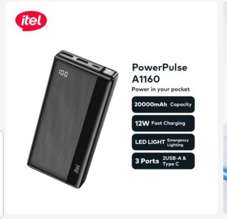 Itel Power bank 20,000mAh